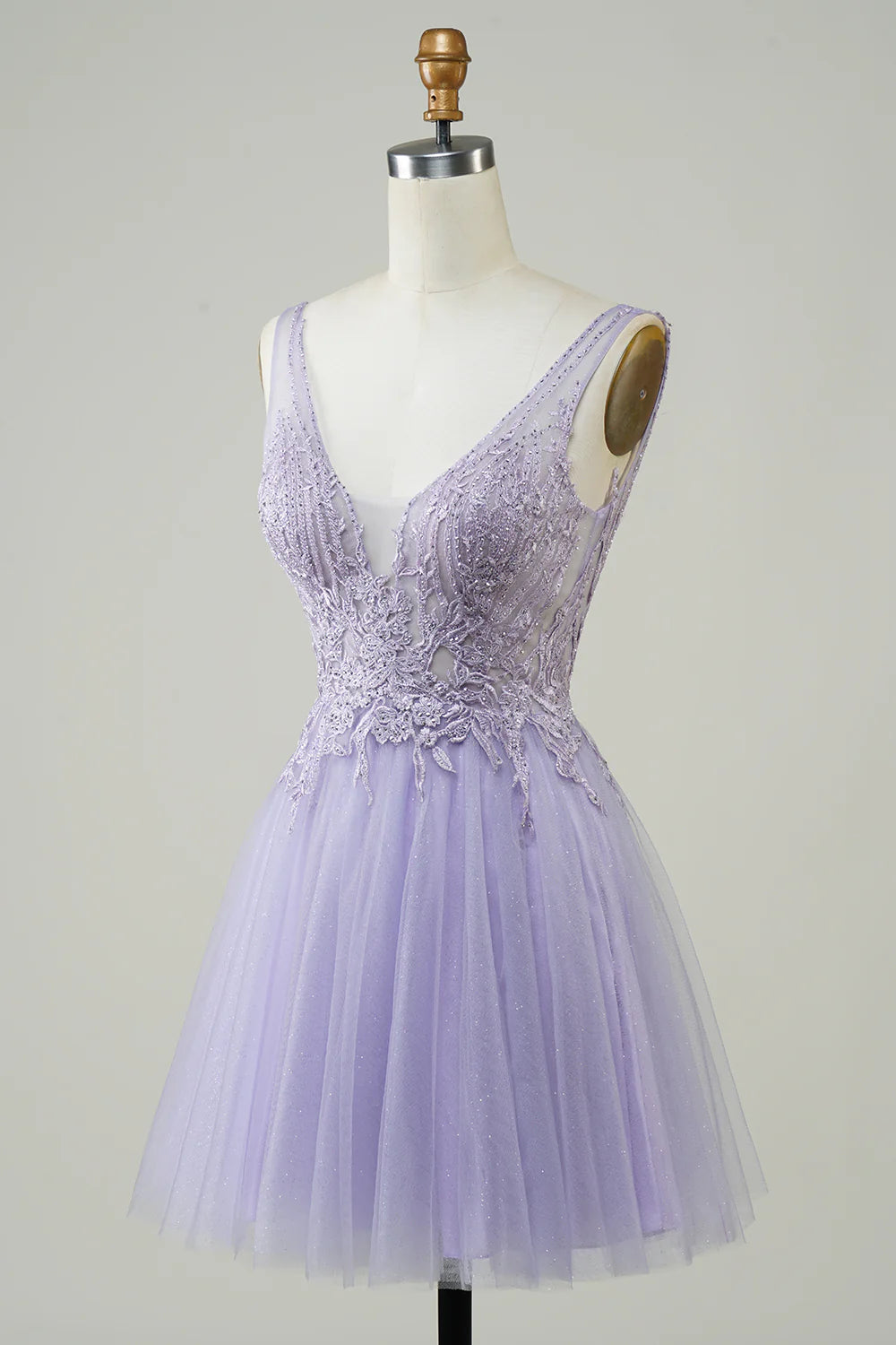 A Line Homecoming Dress With Appliques