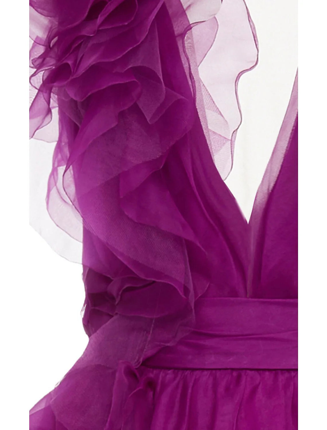 Evening Gown Celebrity Style Dress Formal Wedding Guest Floor Length Sleeveless V Neck Chiffon with Slit Pure Color