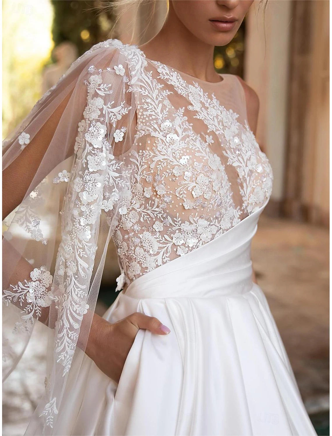 Wedding Dresses Ball Gown Off Shoulder V Neck Regular Straps Chapel Train Satin Bridal Gowns