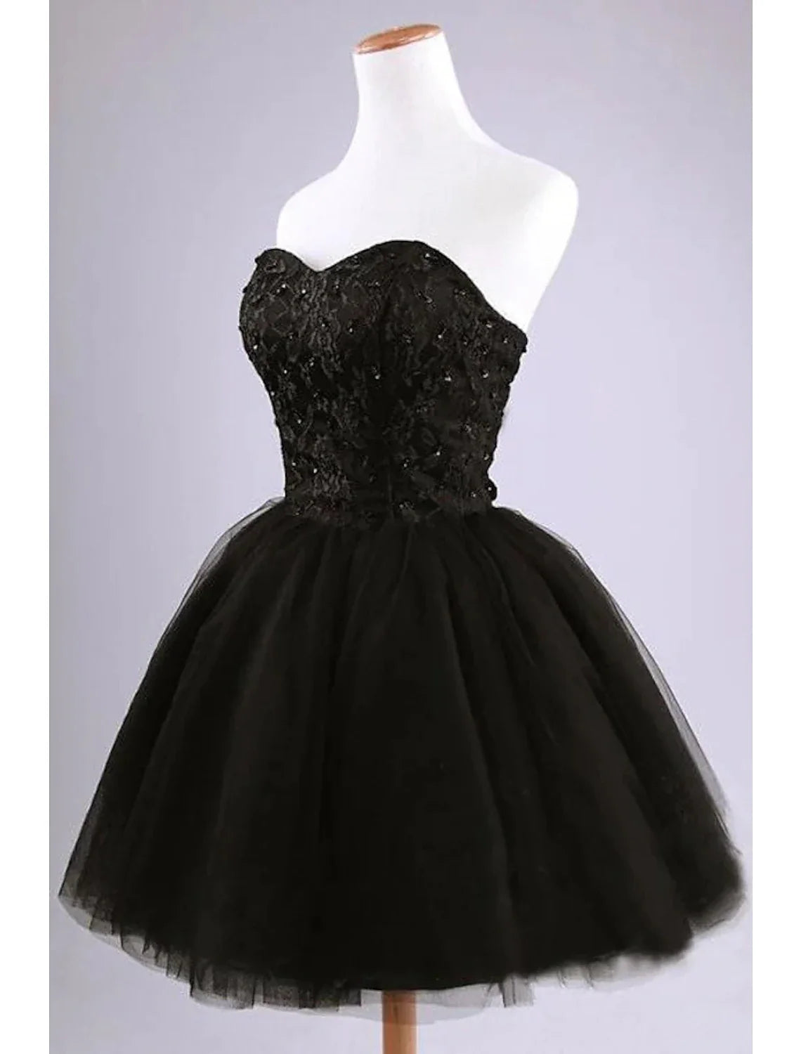 Cocktail Dresses Party Dress Graduation Knee Length Sleeveless Sweetheart Tulle with Pleats Beading