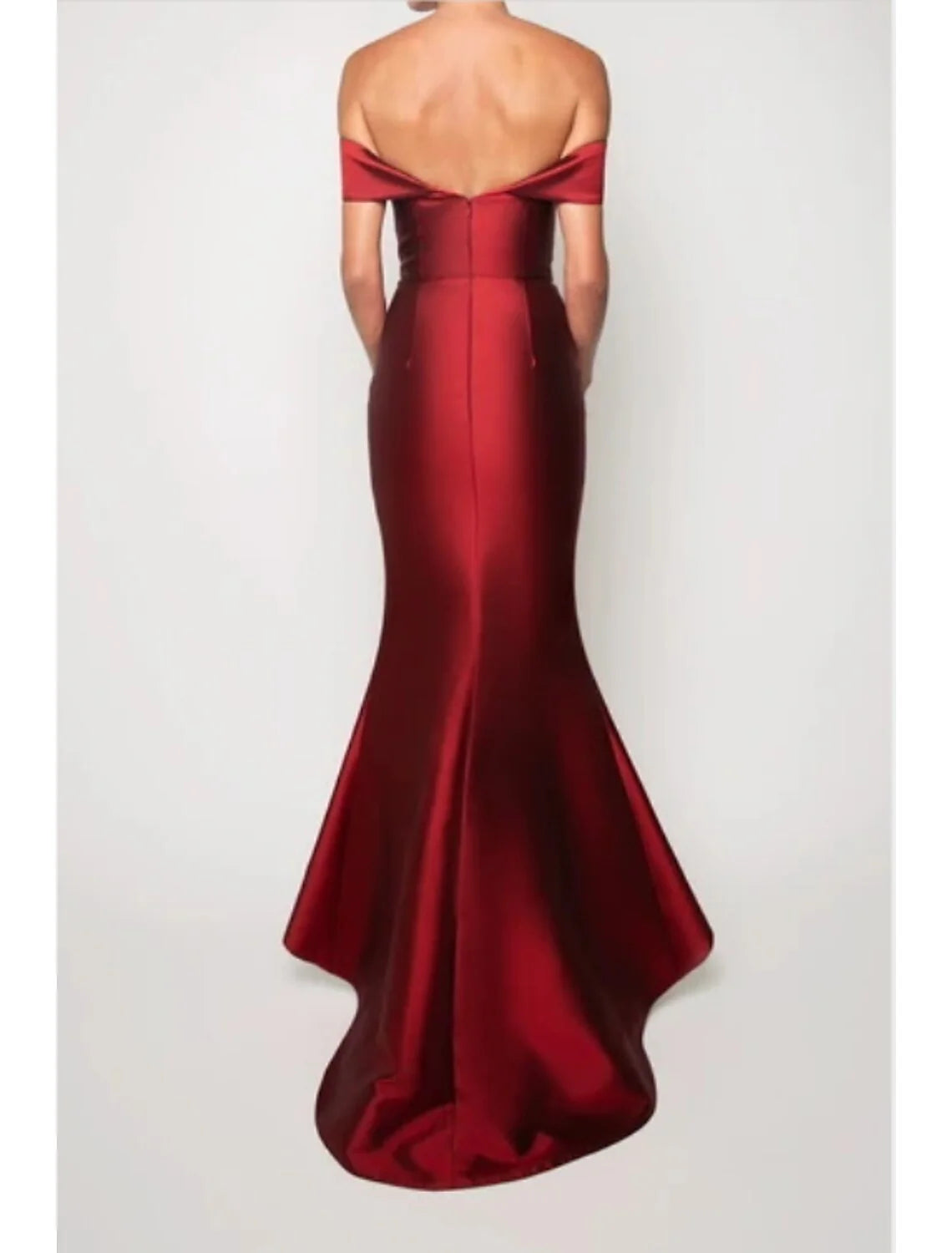 Evening Gown Vintage Dress Wedding Guest Floor Length Sleeveless Strapless Satin with Sleek Bow(s)