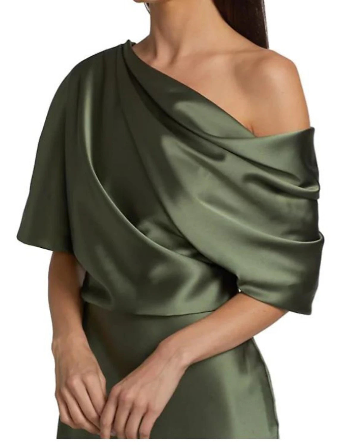 Sheath / Column Mother of the Bride Dress Wedding Guest Elegant Party Off Shoulder Sweep / Brush Train Satin Half Sleeve
