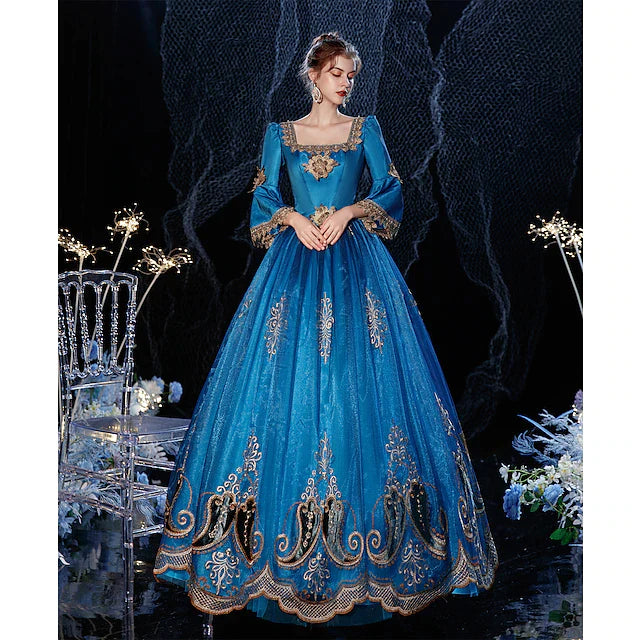 Princess Shakespeare Gothic Lolita Victorian Medieval Renaissance Dress Party Costume Prom Dress Women's Costume Vintage Cosplay Party Evening Party Masquerade 3/4-Length Sleeve Ball Gown Dress