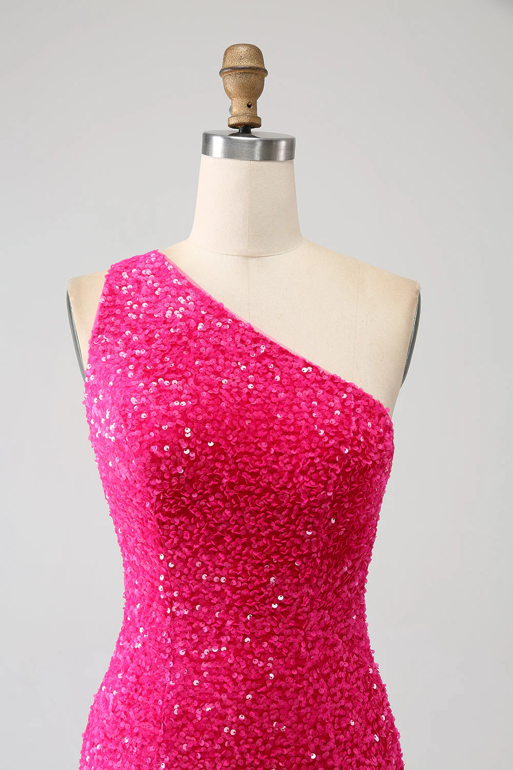 Sequins Mermaid One Shoulder Long Prom Dress