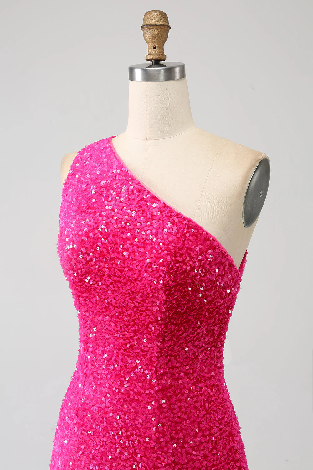 Sequins Mermaid One Shoulder Long Prom Dress