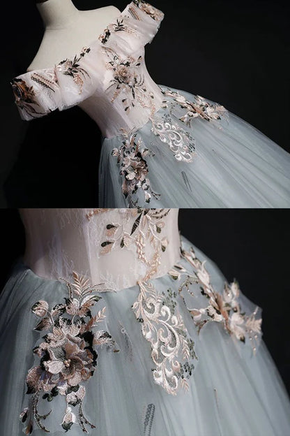 A-line Off Shoulder Long Off Shoulder Party Prom Dress