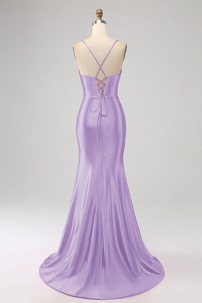 Stunning Mermaid Spaghetti Straps Long Prom Dress