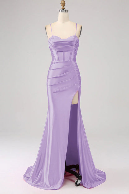 Stunning Mermaid Spaghetti Straps Long Prom Dress