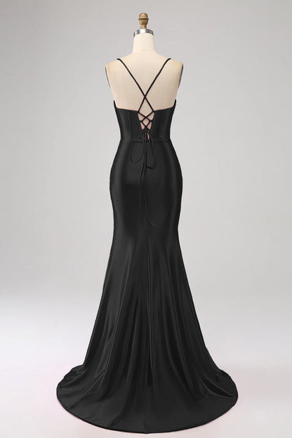 Stunning Mermaid Spaghetti Straps Long Prom Dress