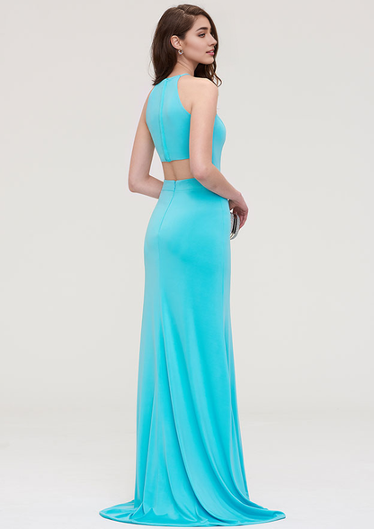 Prom Dress Scoop Neck Sleeveless Long/Floor-Length