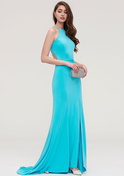 Prom Dress Scoop Neck Sleeveless Long/Floor-Length