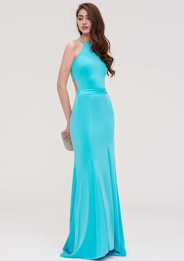 Prom Dress Scoop Neck Sleeveless Long/Floor-Length