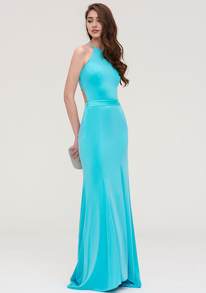 Prom Dress Scoop Neck Sleeveless Long/Floor-Length
