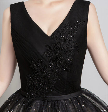 Beautiful Gradient Tulle V-neckline Ball Gown Prom Dress