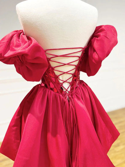 Cute Short Red Homecoming Dress