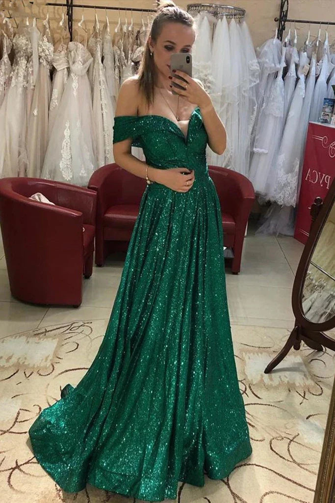 Beautiful A-Line Off the Shoulder Sleeveless Lace Up Floor-Length Prom Dress