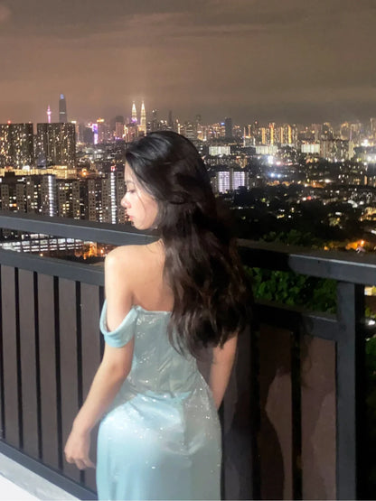 Beautiful A Line Off the Shoulder Sleeveless Zipper Up Floor-Length Prom Dresses