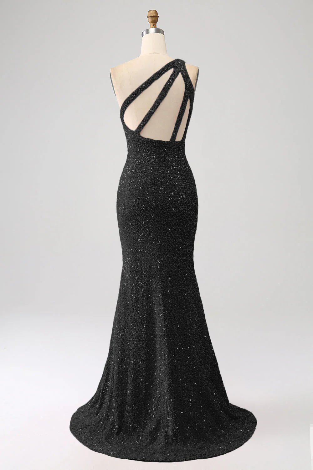 Sequins Mermaid One Shoulder Long Prom Dress