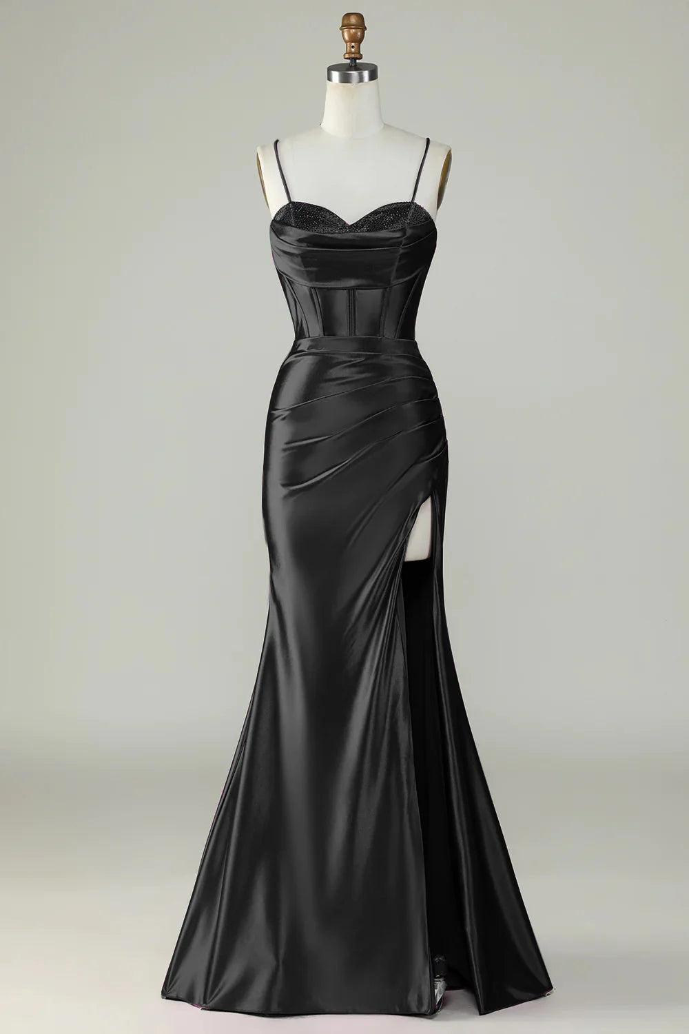 Mermaid Spaghetti Straps Long Prom Dress