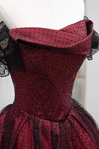 Charming Princess Off the Shoulder Sleeveless Lace Up Floor-Length Prom Dress