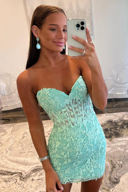 Classic Bodycon Sweetheart Sleeveless Backless Short-Mini Homecoming Dress