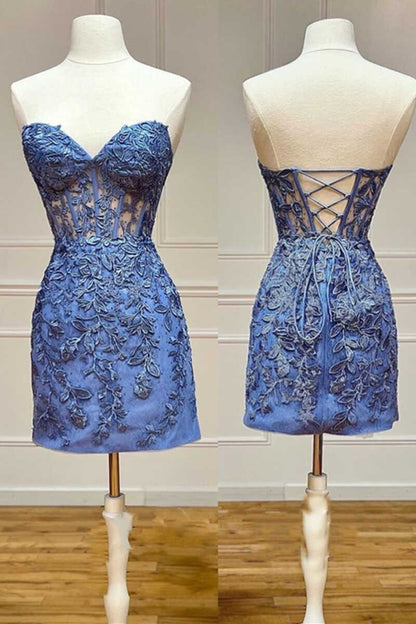 Classic Bodycon Sweetheart Sleeveless Backless Short-Mini Homecoming Dress