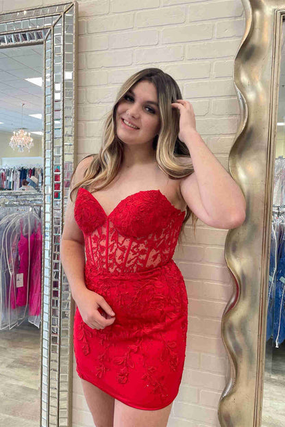 Classic Bodycon Sweetheart Sleeveless Backless Short-Mini Homecoming Dress