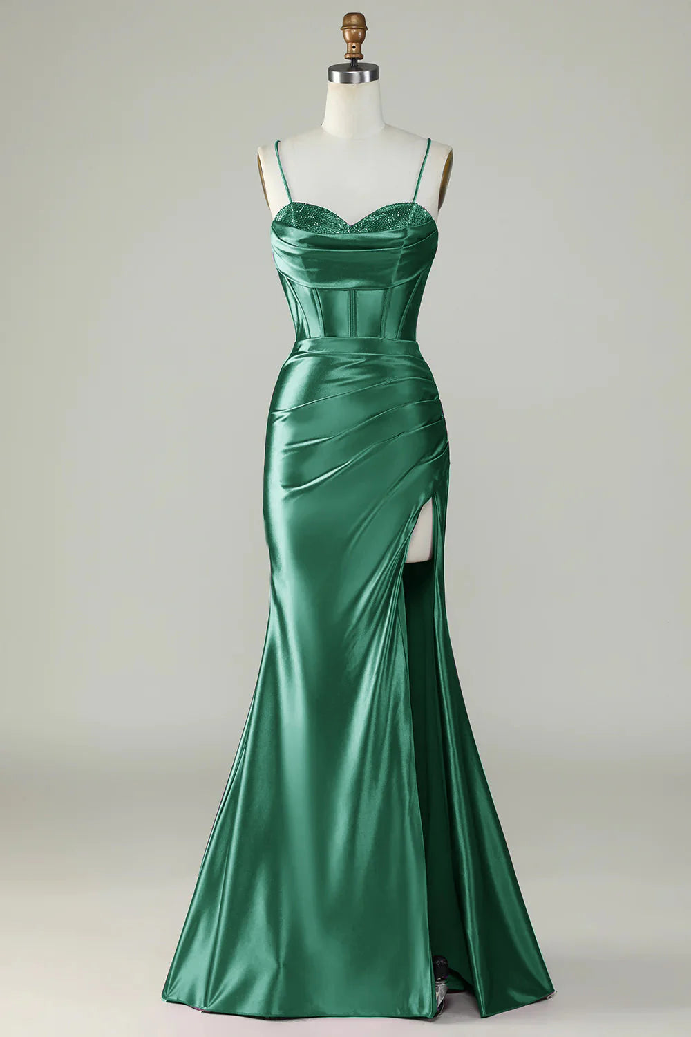 Mermaid Spaghetti Straps Long Prom Dress