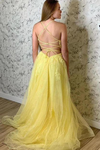Elegant A-Line Off the Shoulder Sleeveless Lace Up Floor-Length Prom Dress
