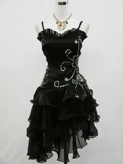 Elegant A-Line/Princess Spaghetti Straps Sleeveless Lace Up Short-Mini Homecoming Dress