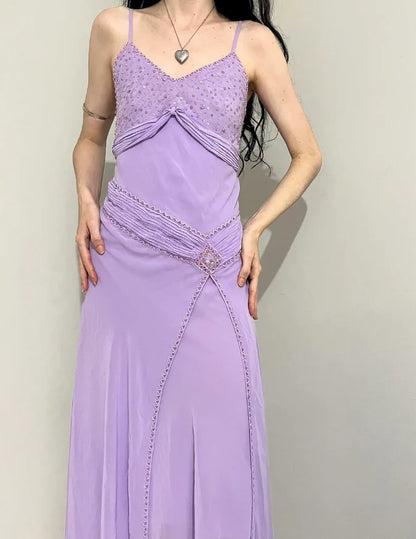 Elegant A Line Spaghetti Strap Sleeveless Backless Floor-Length Prom Dresses