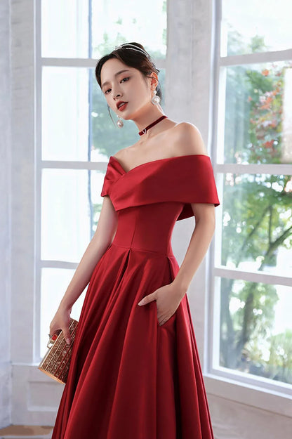 Elegant A-Line V Neck Cap Sleeve Lace Up Floor-Length Prom Dress