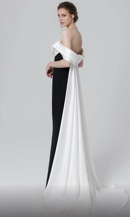 Evening Dresses For Women/ Off Shoulder Sheath Full Length Hem Sleeveless Evening Dresses