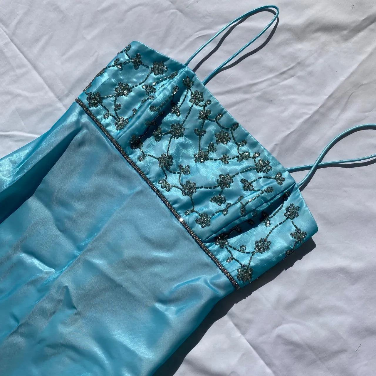 Exquisite A-Line Square Neck Sleeveless Beaded Floor-Length Prom Dress