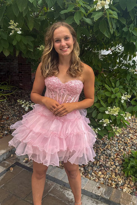 Formal Wear Dresses/Cute A Line Sweetheart Short Homecoming Dresses with Appliques/Evening Dresses For Women