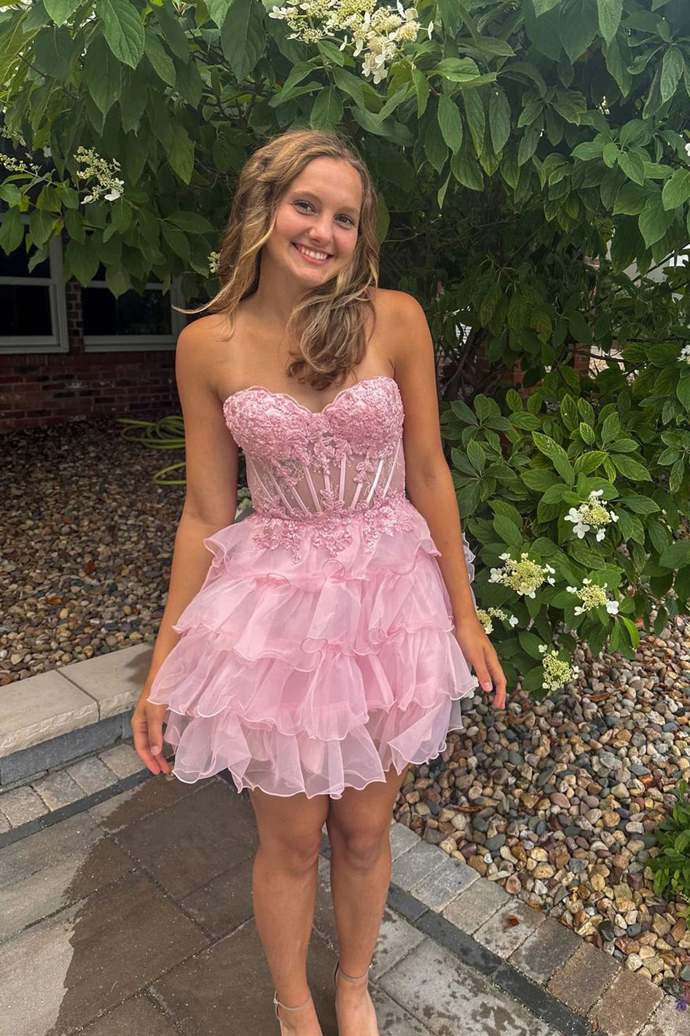 Formal Wear Dresses/Cute A Line Sweetheart Short Homecoming Dresses with Appliques/Evening Dresses For Women