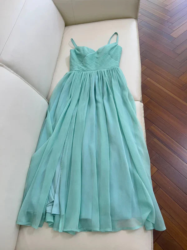 Xuewuba Dress A line Green Chiffon Prom Dress Formal Dresses Formal Women's Dresses