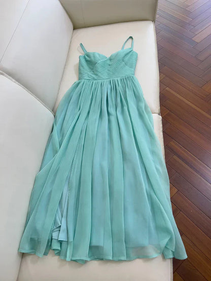 Xuewuba Dress A line Green Chiffon Prom Dress Formal Dresses Formal Women's Dresses