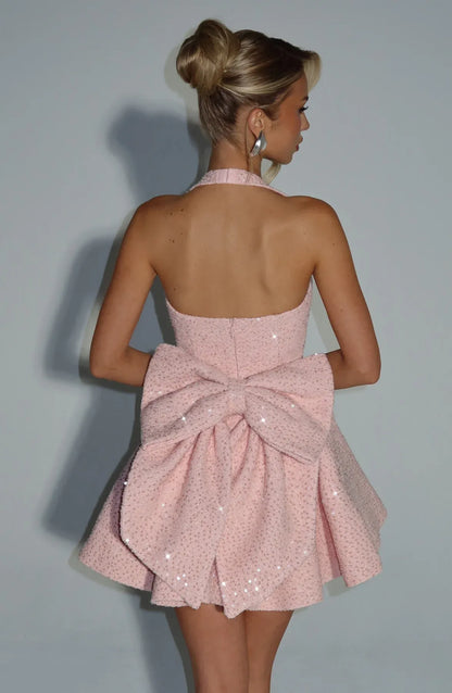 Modern A-Line/Princess Halter Neck Sleeveless Zipper Up Short-Mini Homecoming Dress