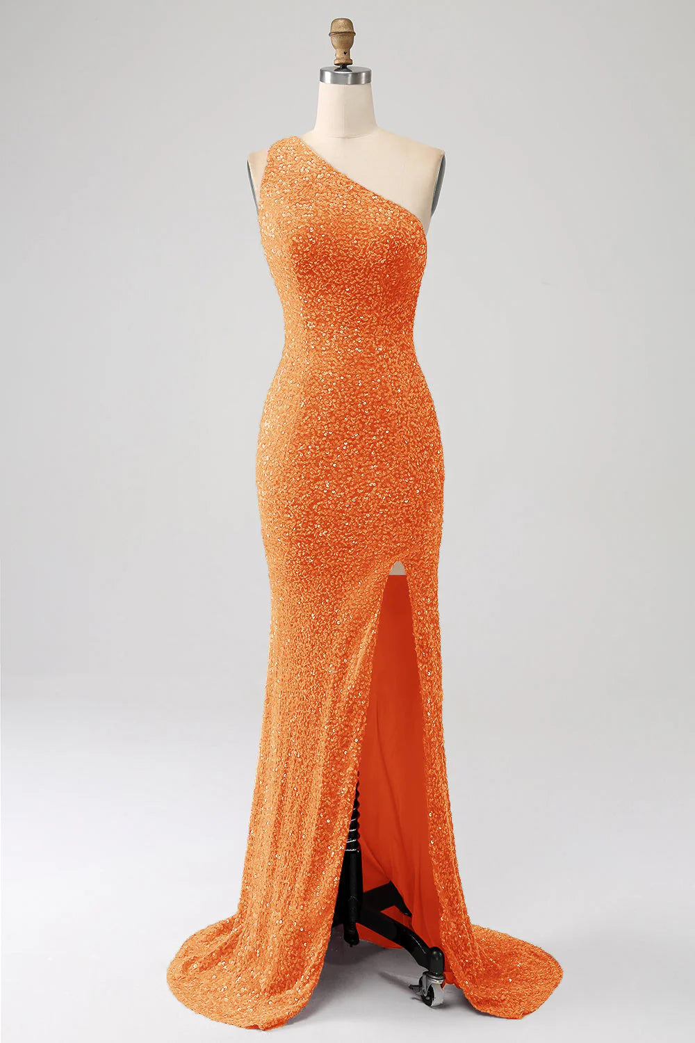 Sequins Mermaid One Shoulder Long Prom Dress