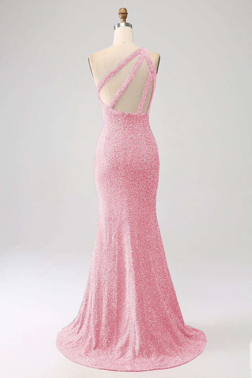 Sequins Mermaid One Shoulder Long Prom Dress