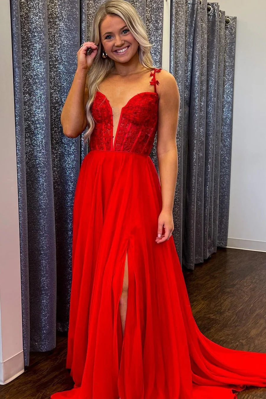 A-line Off-the-Shoulder Princess Prom Gown