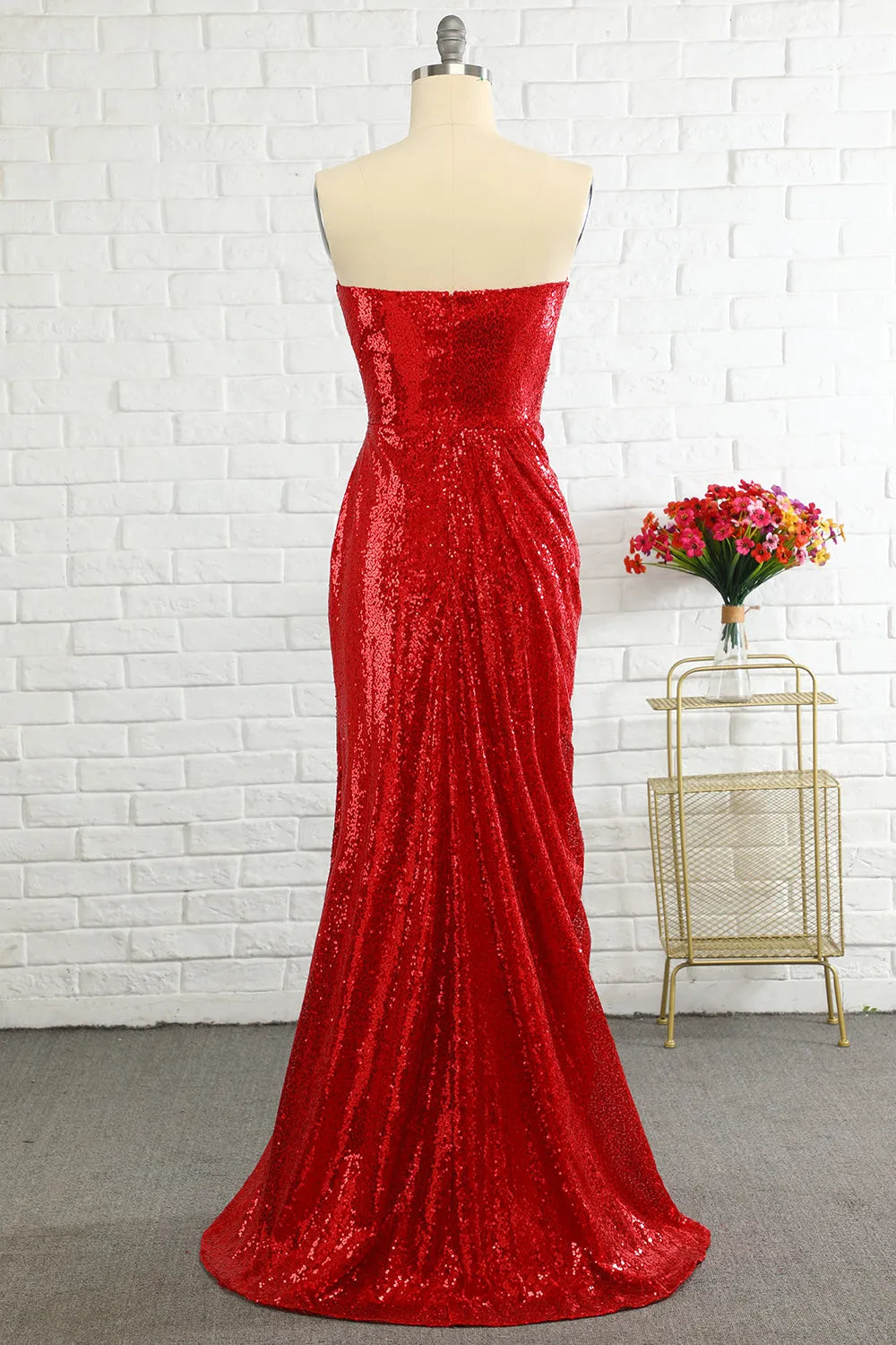 Xuewuba Formal Wear Dresses Sheath Sweetheart Red Sequins Prom Dress with Sequins Prom Dresses Stores