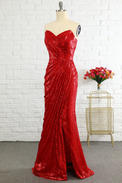 Xuewuba Formal Wear Dresses Sheath Sweetheart Red Sequins Prom Dress with Sequins Prom Dresses Stores