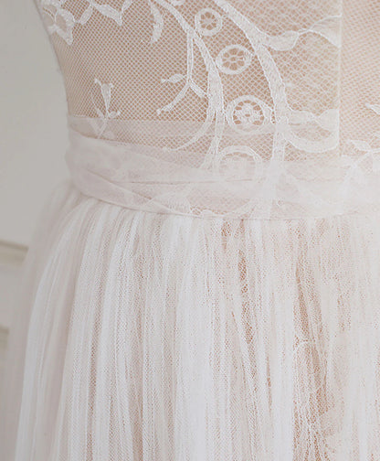 Off-Shoulder Sweetheart Tulle Lace Long Prom Dress