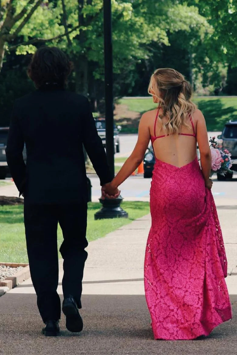 Lace Mermaid Long Prom Dress with Slit