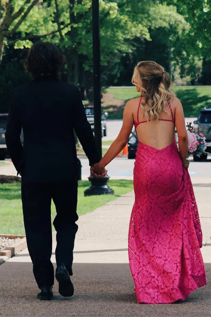 Lace Mermaid Long Prom Dress with Slit