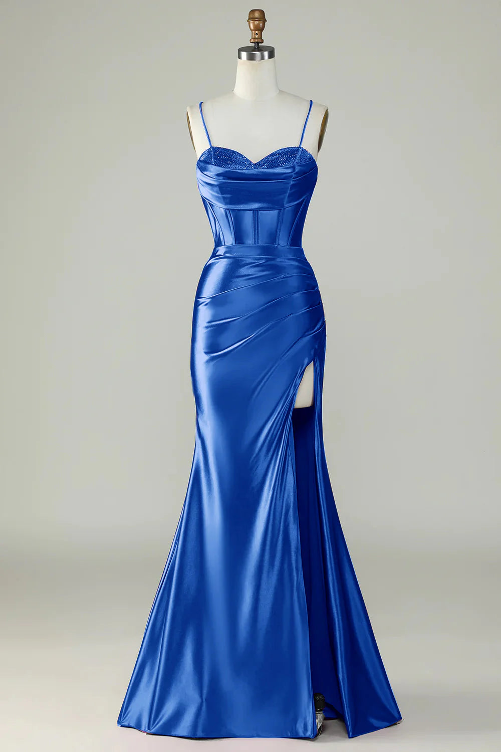 Mermaid Spaghetti Straps Long Prom Dress