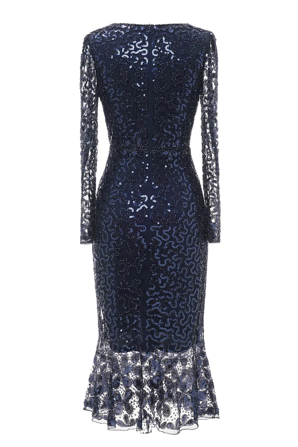 Xuewuba Formal Wear Dresses Navy Beaded and Sequin Midi Mother of Bride Dress Prom Dresses Stores