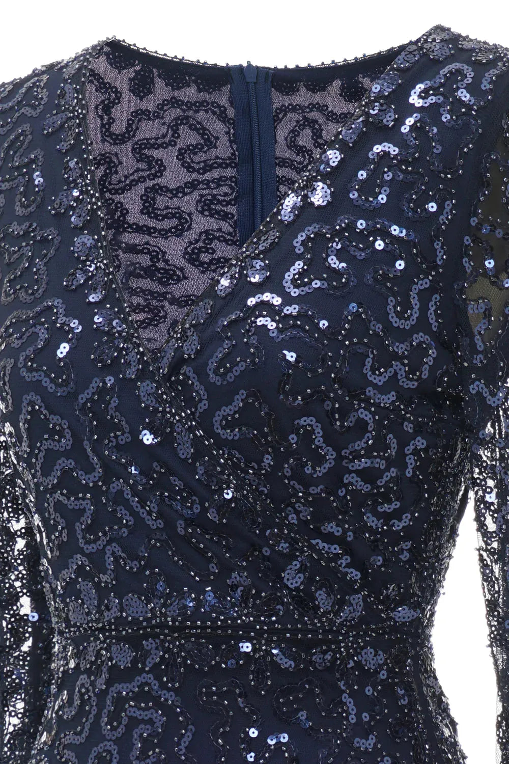 Xuewuba Formal Wear Dresses Navy Beaded and Sequin Midi Mother of Bride Dress Prom Dresses Stores